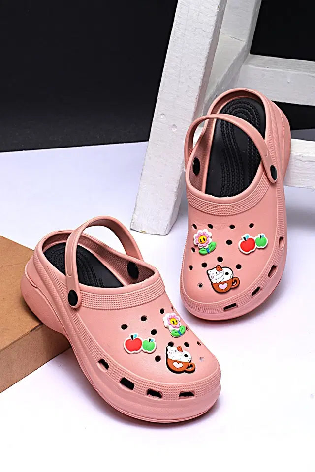 Clogs for Women (Pink, 3)