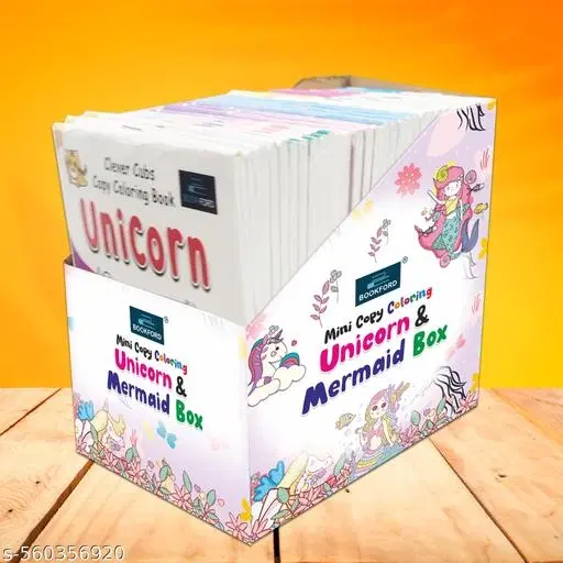 Mini Copy Coloring Book Collection – 40 Magical Unicorn & Mermaid-Themed Books for Fun & Creative Playtime