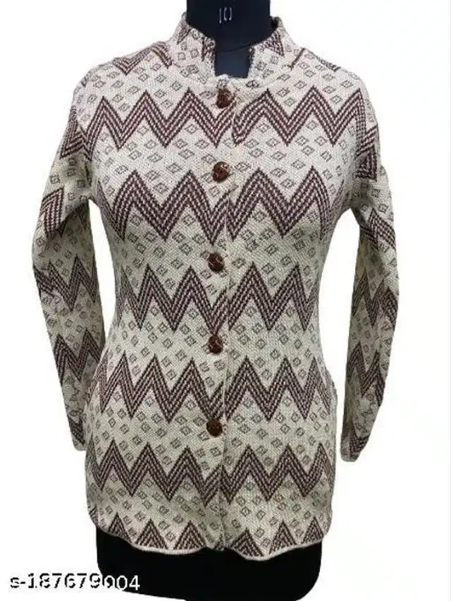 Woolen Sweater for Women (White, Free Size)