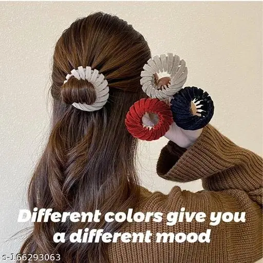 Plastic Birds Nest Hair Clips for Women & Girls, Pack of 3 (Multicolor)