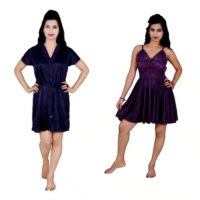 Babydoll for Women, Pack of 2 (Multicolor, Free Size)