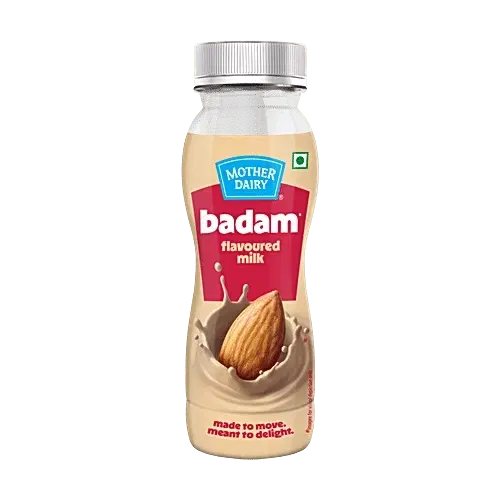 Mother Dairy Flavoured Milk Badam 180 ml Pet