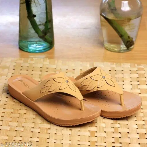 Inblu Flip-flops for Women (Lemon Yellow, 5)