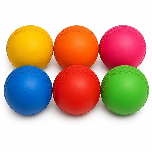 Multicolor Rubber Cricket Ball, Pack Of 6
