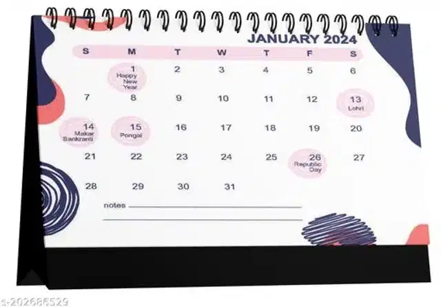 Desk Calender cum Personal Organiser, Multicolor