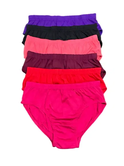 Cotton Printed Briefs for Women, Pack of 6 (Multicolor, M)