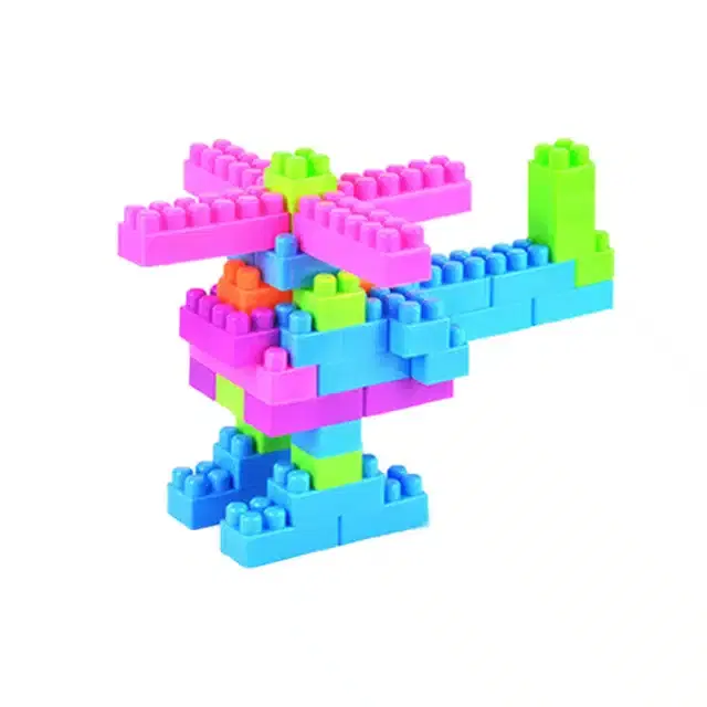 Plastic Educational Stem 60 Pcs Building Blocks Toy Set for Kids, Multicolor