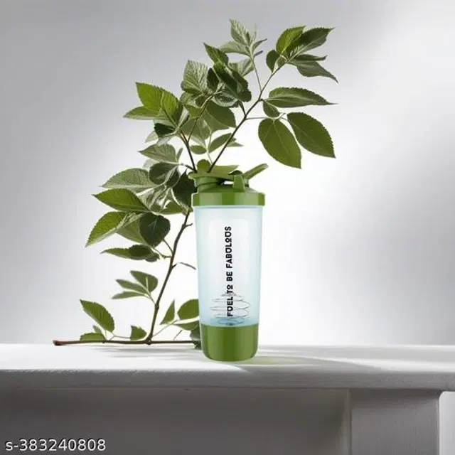Plastic Gym Shaker, Green, 600 ml
