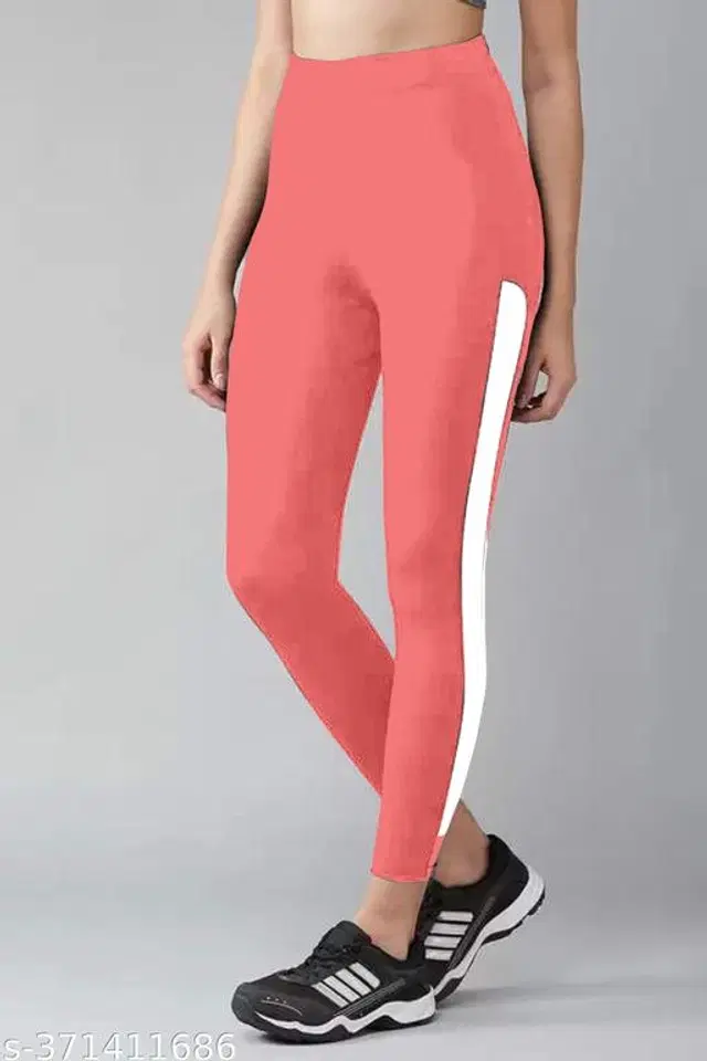 Polyester Track Pant for Women (Coral, 28)