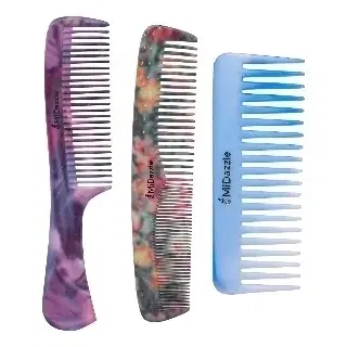 MiDazzle Daily Use Hair Comb Set, 100 g, Set of 3