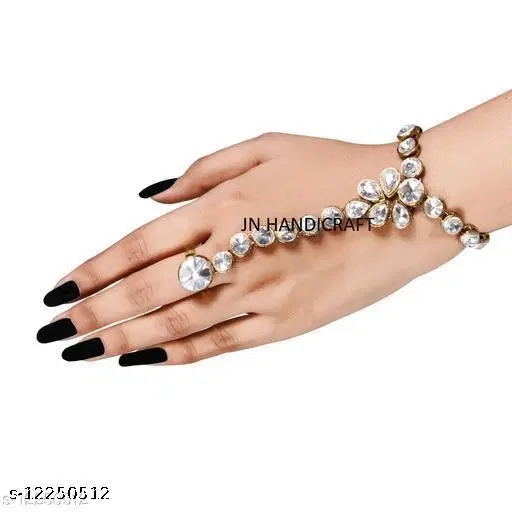 Alloy Bracelets for Women & Girls, White