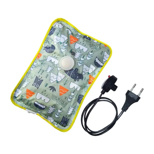 Electric Hot Water Bag for Body Pain Relief, Multicolor, 1 L