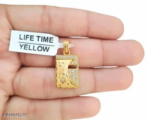 Micro Gold Plating Pendant for Girls and Woman (Gold, Free Size)