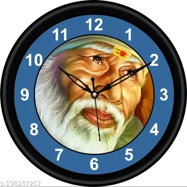 Designer Printed Plastic Wall Clock, Multicolor