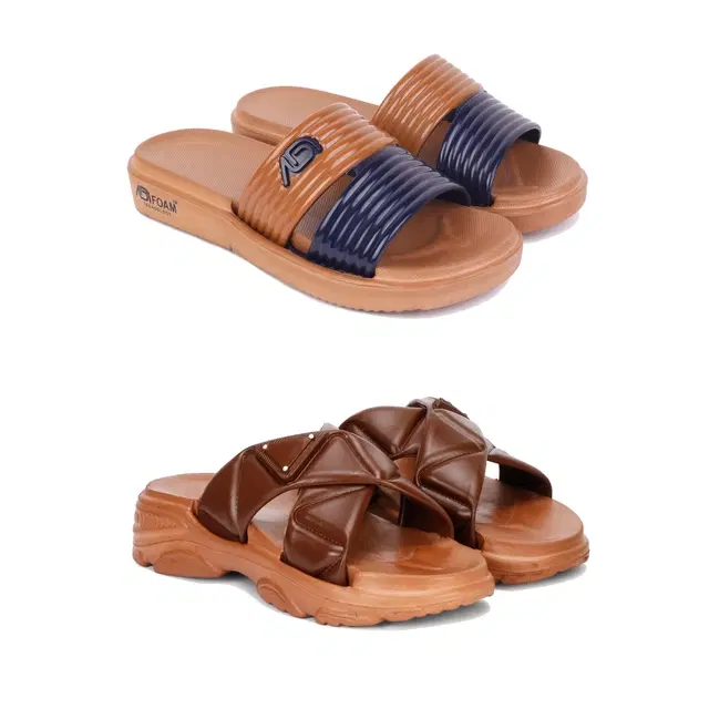 Sliders for Women, Set of 2 (Multicolor, 7)