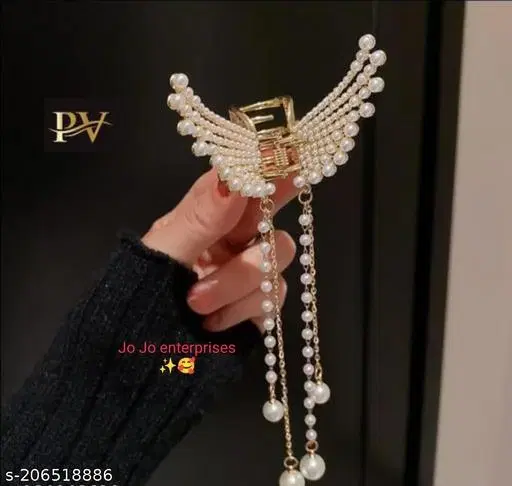 Metal Hair Clip for Women, Pack of 1 (Multicolor)