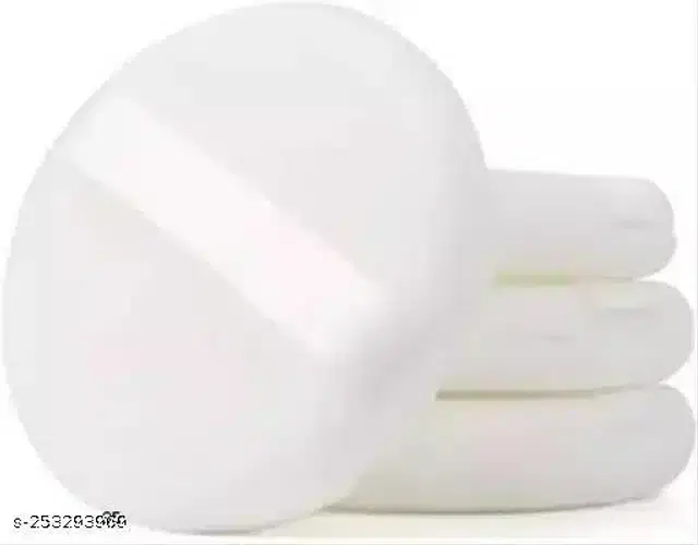Makeup Powder Puff, White, Pack of 4