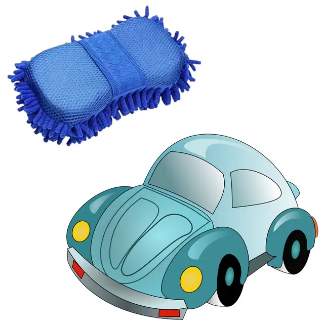 Microfiber Premium High Quality Car Cleaning Sponge, Multicolor