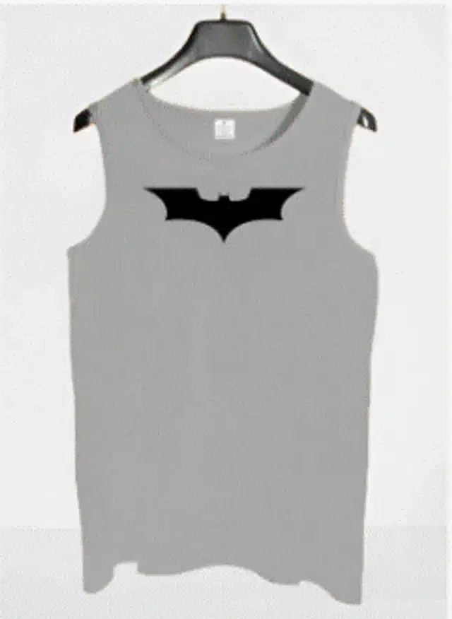 Polycotton Printed Vest for Men (Grey, M)