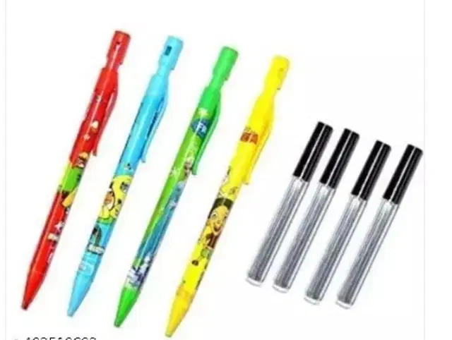 Posshe 2 mm Pencils with Led Refills for Kids, Multicolor, Set of 4