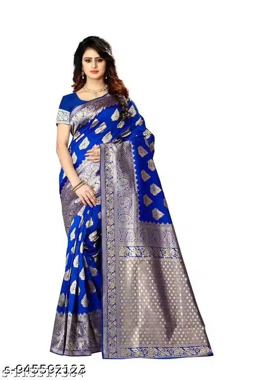 Banarasi Silk Party Wear Saree for Women (Pink)