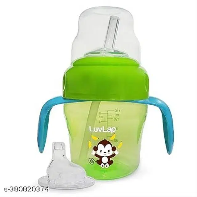 LuvLap Plastic Sipper Bottle for Kids, Muticolor, 150 ml