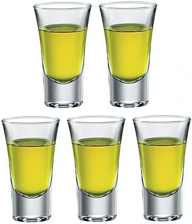 Liquor cum Cocktail Glasses, Transparent, 30 ml, Pack of 5