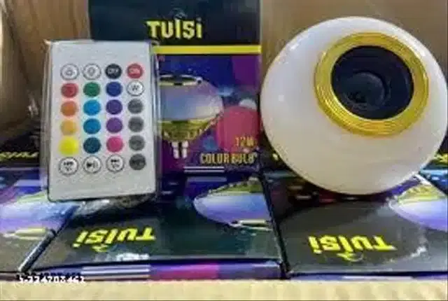 3 in 1 Bluetooth Speaker with 12 W LED Bulb & RGB Light, Multicolor
