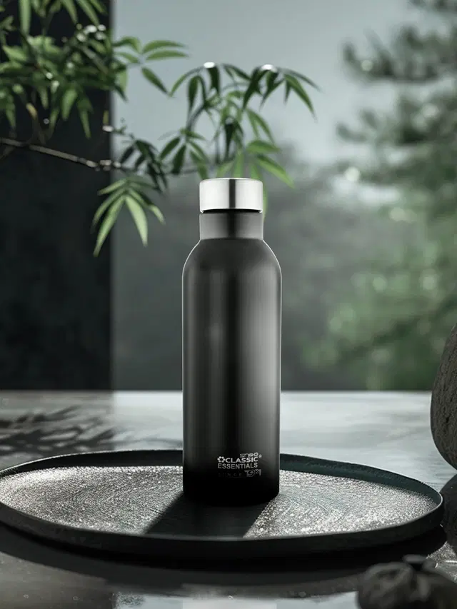 Stainless Steel Water Bottles, Black, 1000 ml