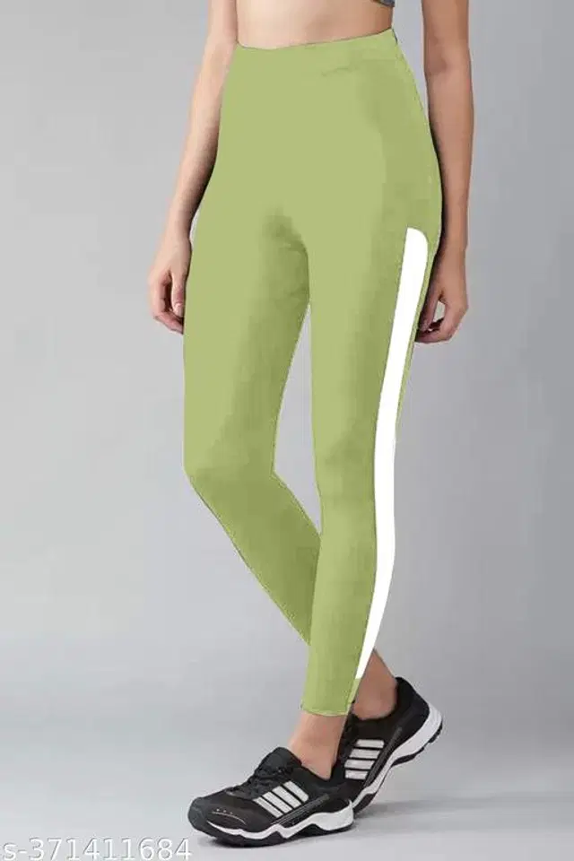 Polyester Track Pant for Women (Green, 26)