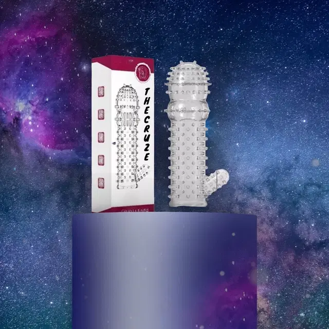 A R Silicone Crystal Dotted Condom for Men, Transparent