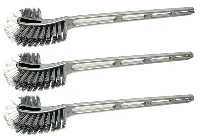 Plastic Long Handle Toilet Brush, Multicolor, Pack of 3