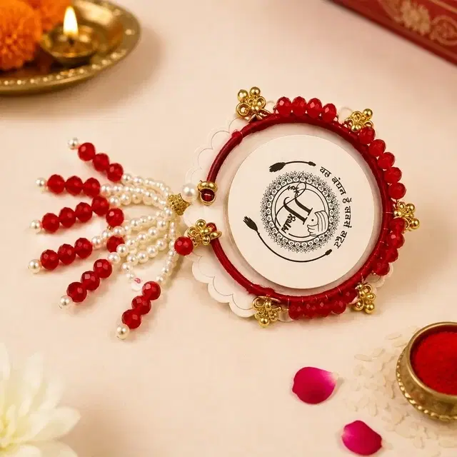 Designer Kada Shape Lumba Red