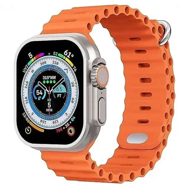 TecMarx Ultra Smart Watch – 2.19” Hd Display, 100+ Sports Modes & Bluetooth Calling With Metal Shield Orange
