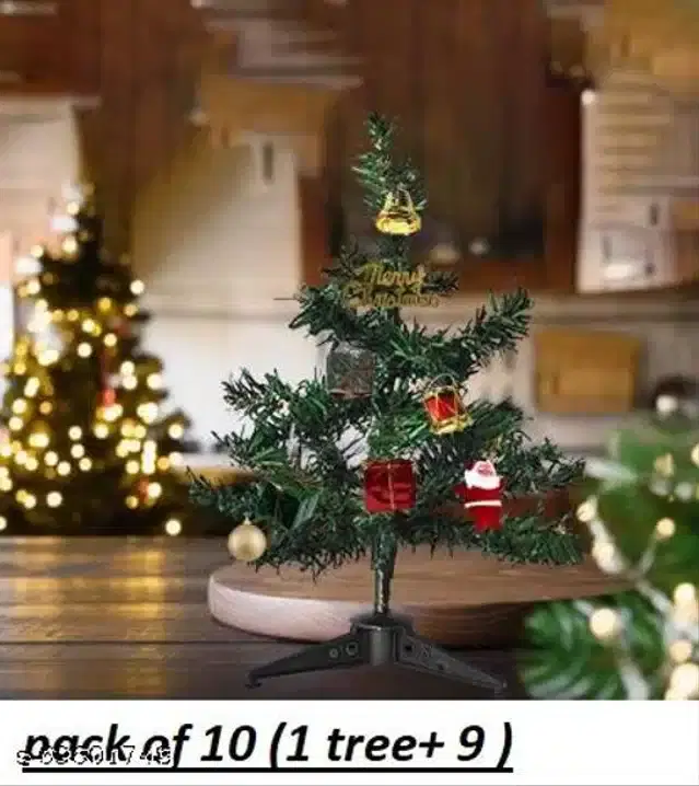 Plastic Christmas Decoration Kit, Multicolor, Set of 10