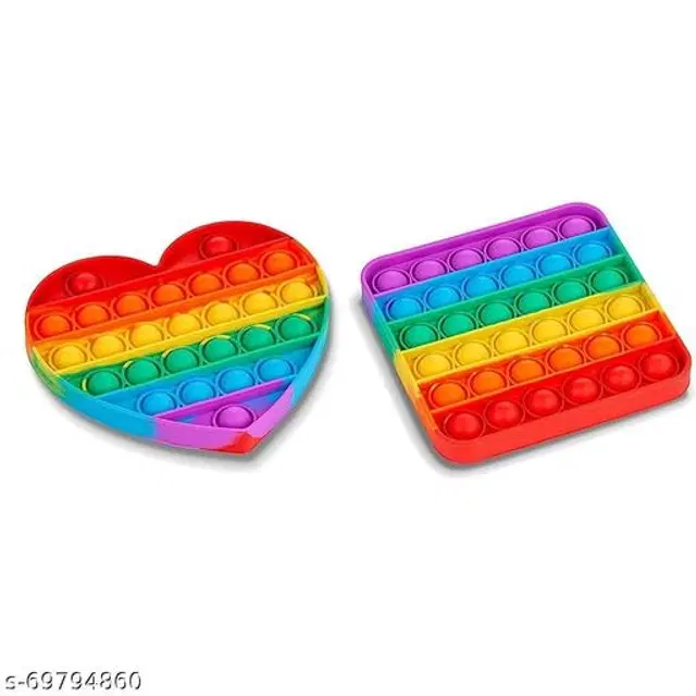 Silicone Fidget Toys for Kids, Multicolor, Pack of 2