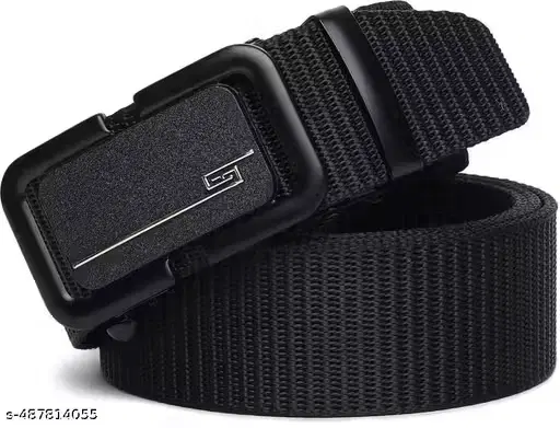 Nylon Belt for Men ,Black (Free Size)