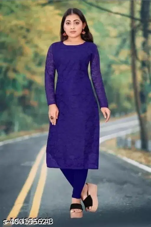 Net Kurti for Women,  Blue  (S)