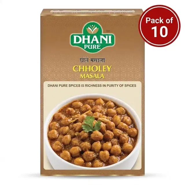 Dhani Pure Chholey Masala Box 10g Set of 10
