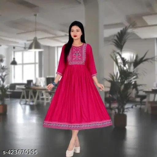 Elegant Gown for Women (Pink, XS)