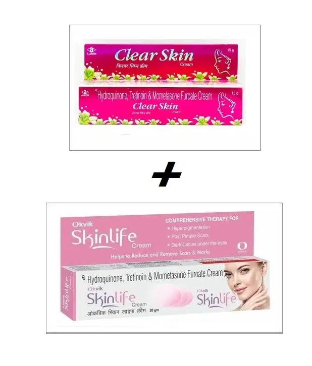 Combo of Clear Skin & Skinshine Face Creams, 15 g, Set of 2