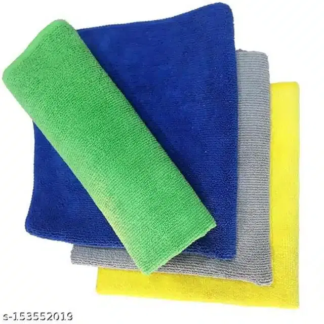 Microfiber Bath Towel, Multicolor, 40x40 cm, Pack of 4