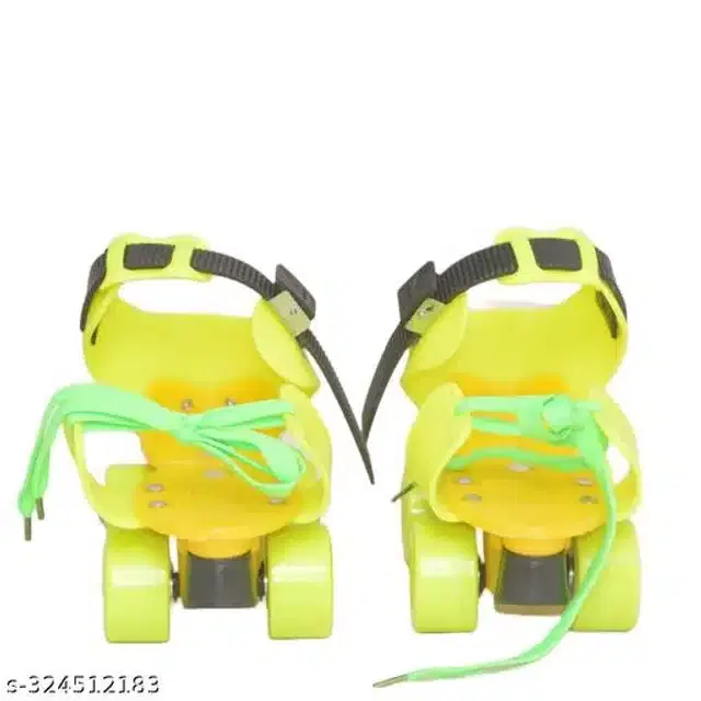 Adjustable Roller Skates for Kids, Yellow & Green