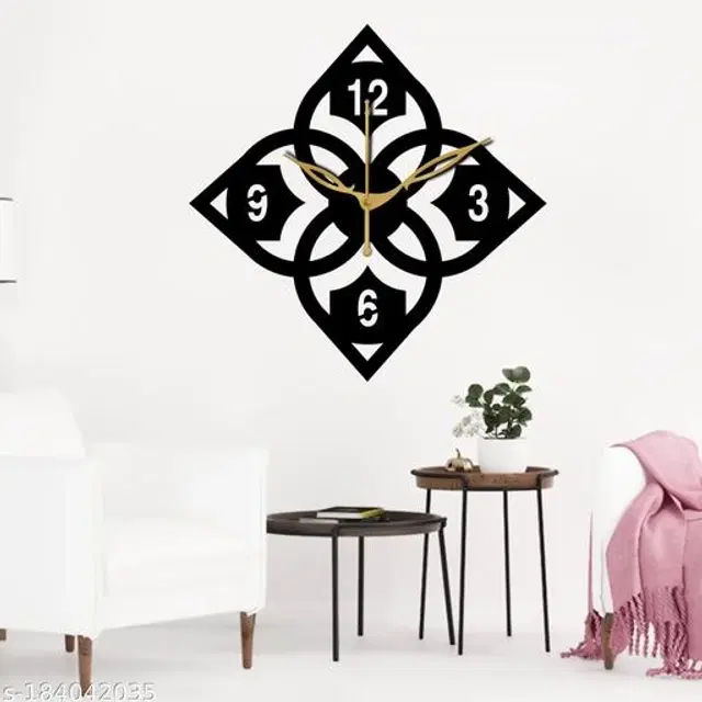 Wooden Wall Clock, Black