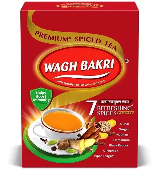 Wagh Bakri Spiced Tea 250 g with Container free