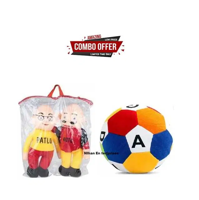 Nihan Gift Gallery Soft Toys combo for Birthday Gift for Kids, Multicolor, Pack Of 2, NG-19