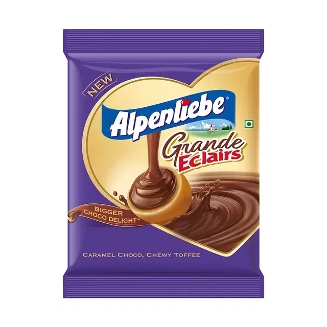 Alpenliebe Eclairs Grande With Choco Delight 120 g (25 Pc)