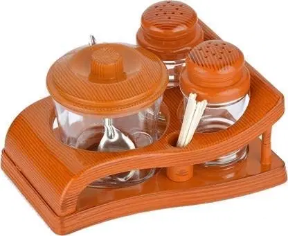Oscar Plastic 3-in-1 Salt & Pepper Toothpick Holder Set