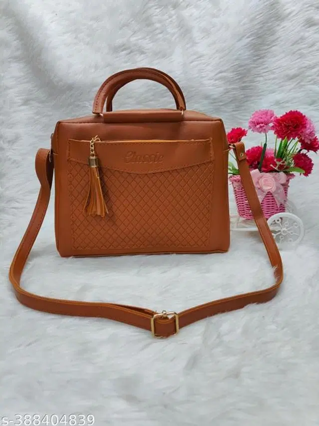 PU Sling Bag for Women (Tan)