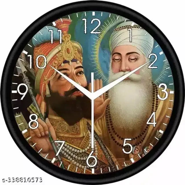 Plastic Printed Analog Wall Clock, Multicolor